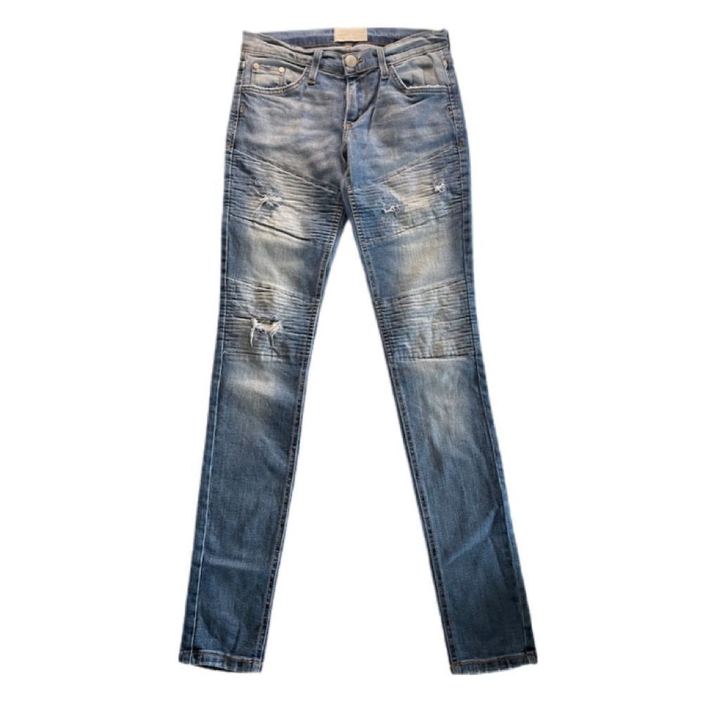 Gilded Intent Distressed Moto Jeans